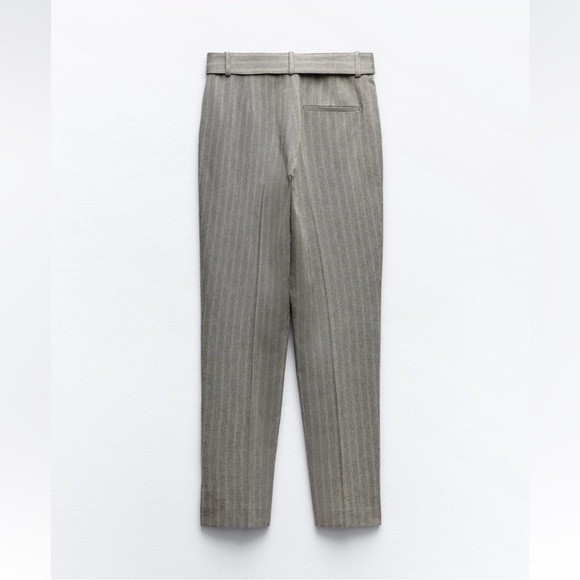 STRAIGHT LEG HERRINGBONE PANTS - Picture 4 of 7